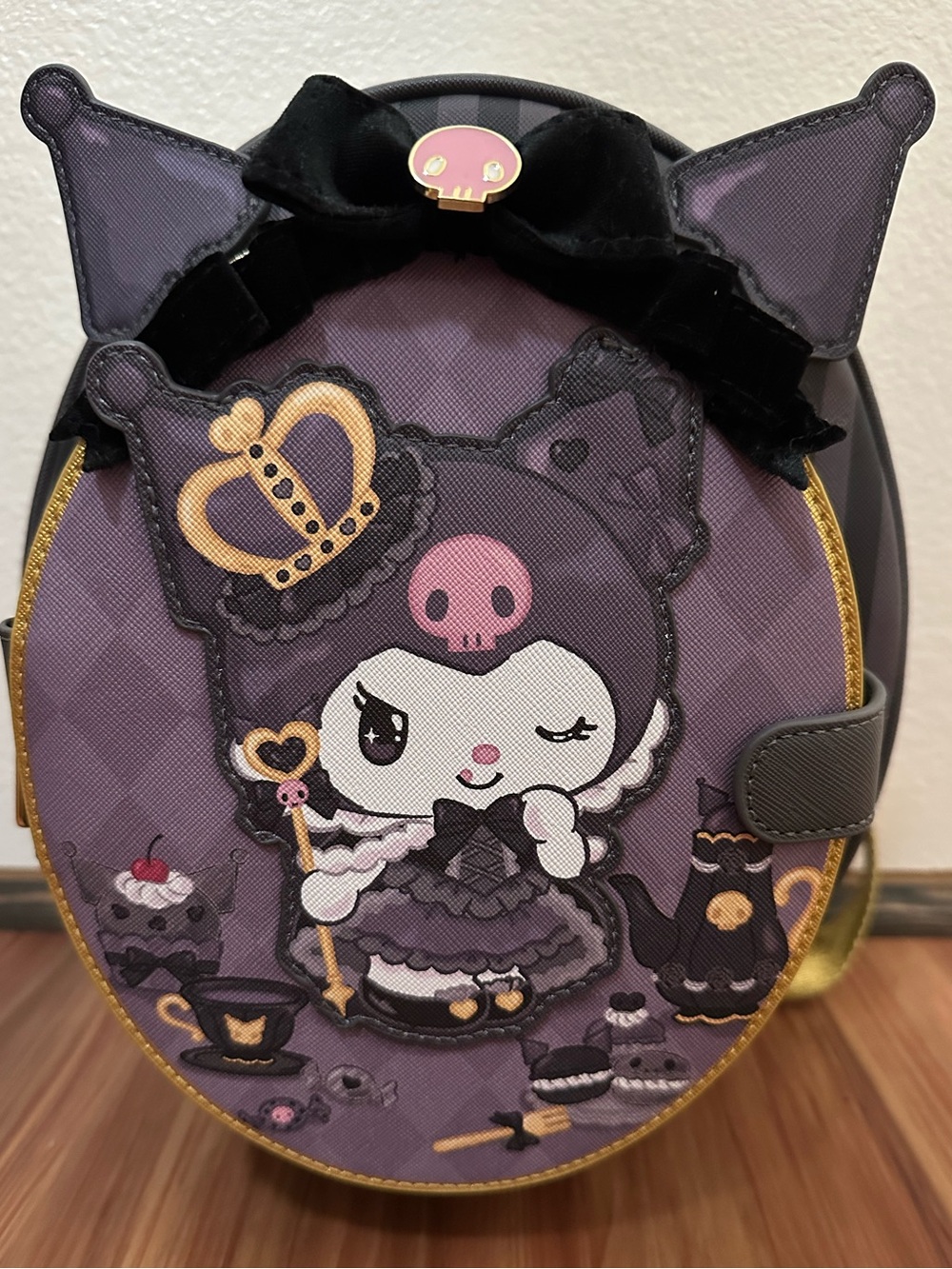 NWT Loungefly Sanrio Kuromi 20th anniversary Pearl-Handle backpack - Picture 3 of 5